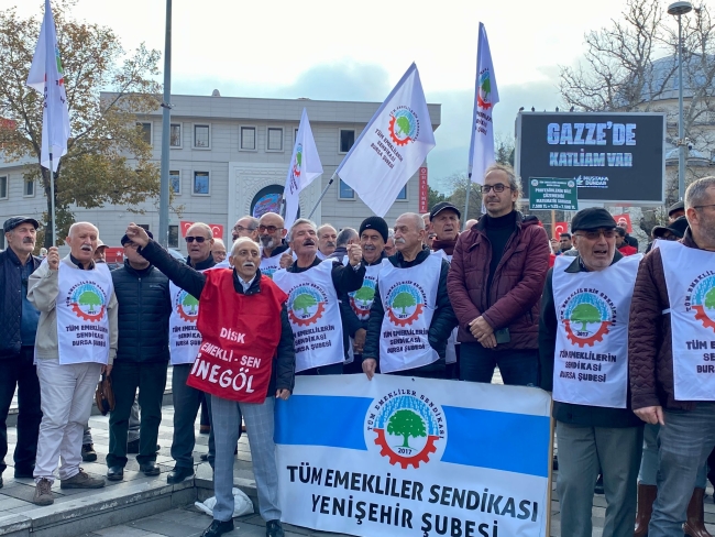 Bursa'da emekliler Ankara'da yapılacak mitinge çağrı yaptı