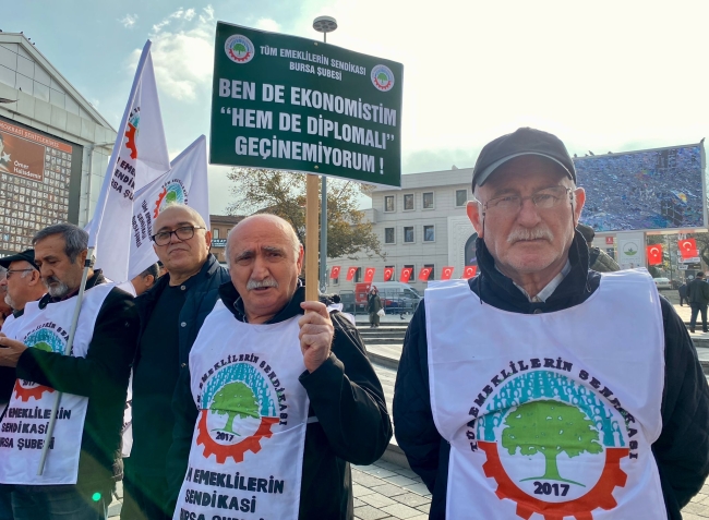 Bursa'da emekliler Ankara'da yapılacak mitinge çağrı yaptı