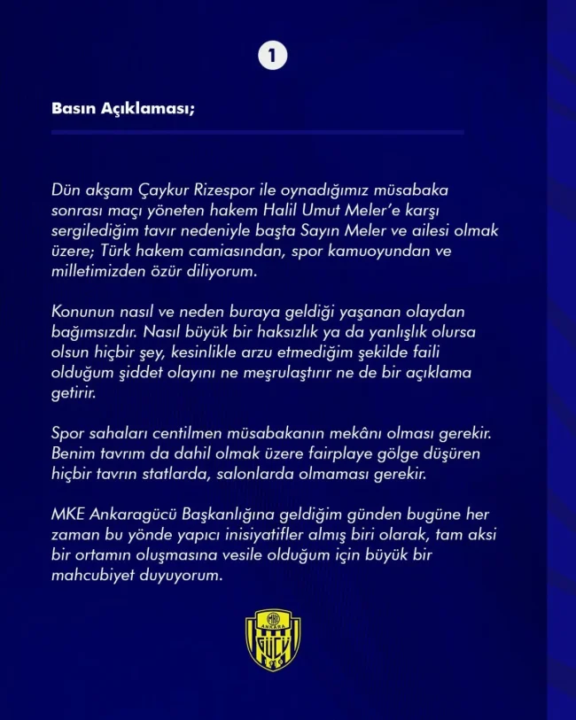 Ankaragücü Başkanı Faruk Koca istifa etti