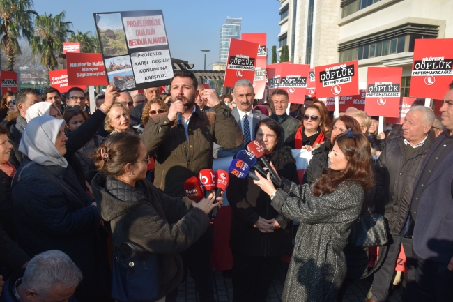 Kayapa çöplüğüne karşı protesto!