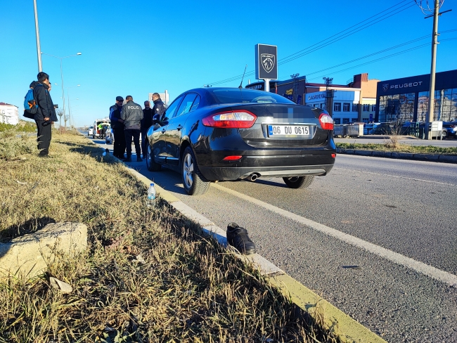 Otomobilin çarptığı yaya ağır yaralandı