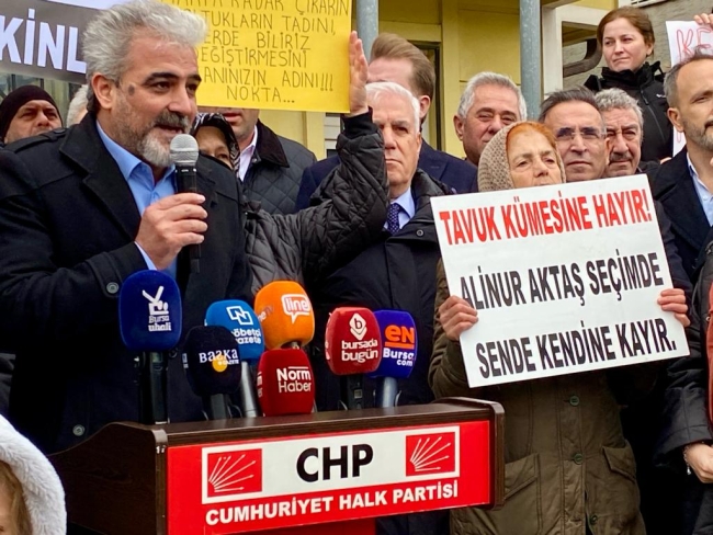 CHP Bursa'dan Gaziakdemir'de 'Rantsal dönüşüme hayır' eylemi