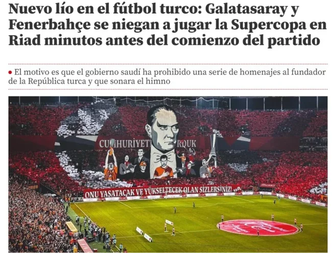 Galatasaray Fenerbahçe derbisi dünya basınında!