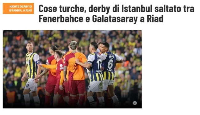 Galatasaray Fenerbahçe derbisi dünya basınında!