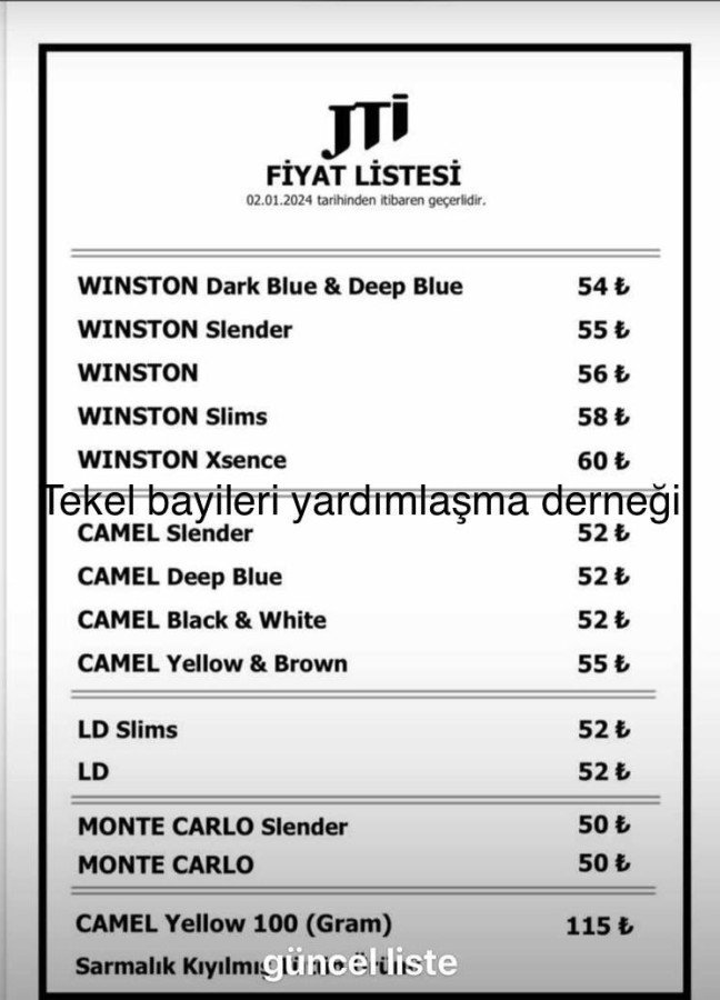 Sigaraya zam geldi