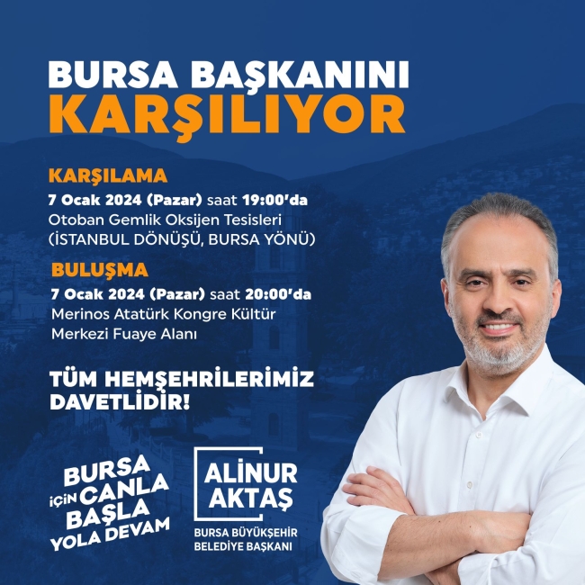 Bursa Başkan Aktaş'ı bekliyor