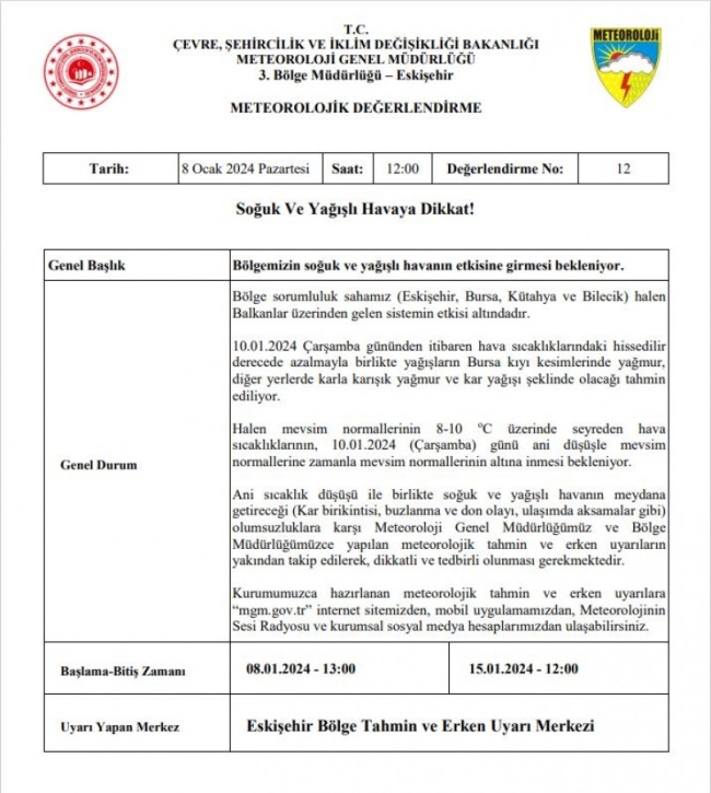Bursa Valiliği'nden uyarı! Kara hasret bitiyor
