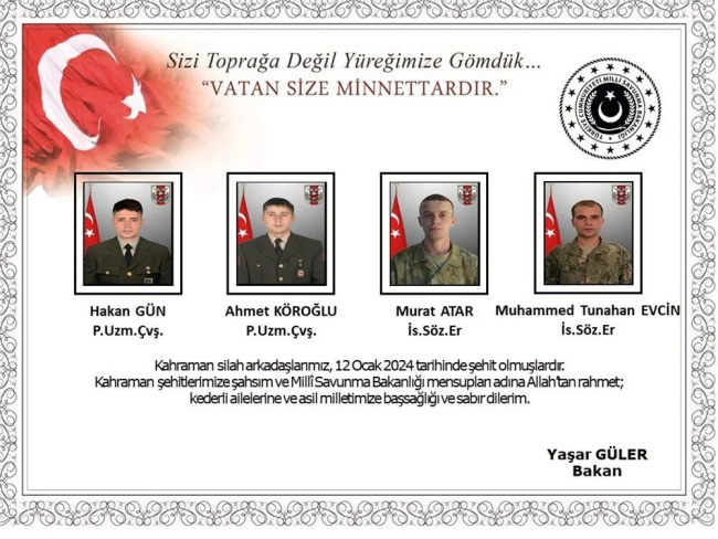 Şehitlerimizin kimlikleri belli oldu! Acı haberler ailelerine ulaştırıldı