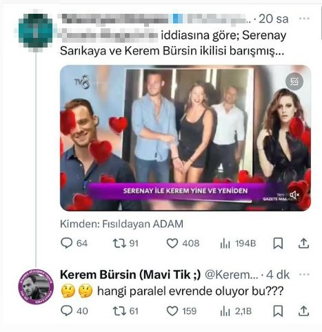 Kerem Bürsin'den o iddiaya yalanlama geldi