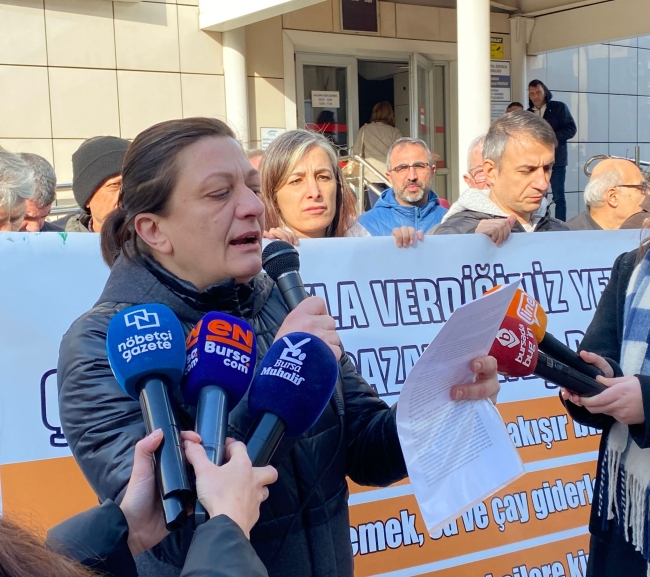 Bursa'da kamu emekçileri zammı protesto etti!