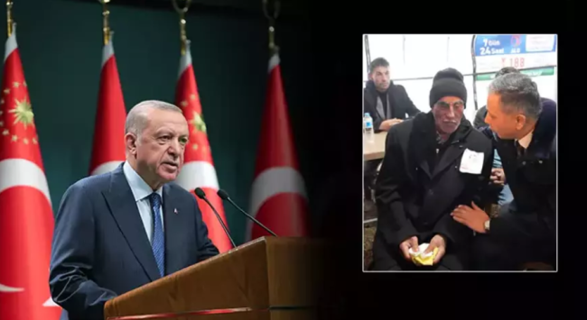 Şehit babası ile görüştü