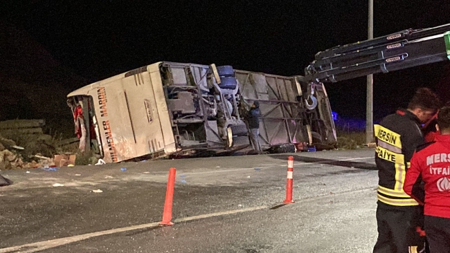 Mersin'de otobüs devrildi! 9 kişi öldü, 30 kişi yaralandı