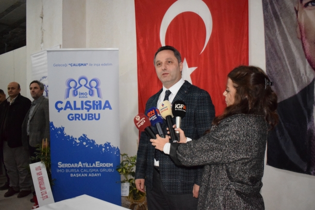 İMO Bursa Çalışma Grubu'nun seçim ofisi açıldı