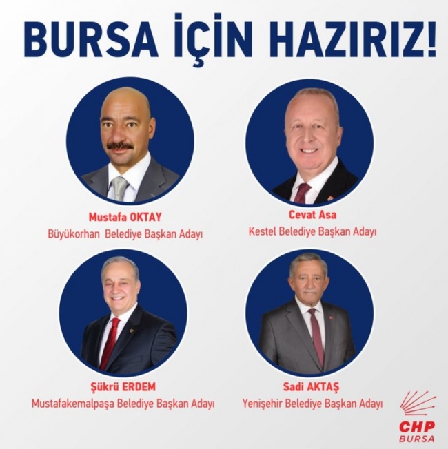 CHP Bursa'da 4 ilçenin adayı daha belli oldu!