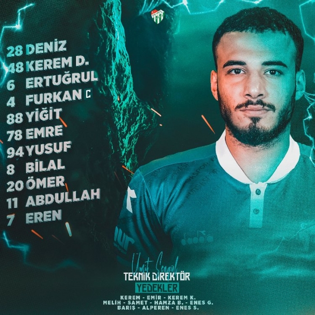 Bursaspor'un konuğu Nazilli Belediyespor! İlk 11'i belli oldu!