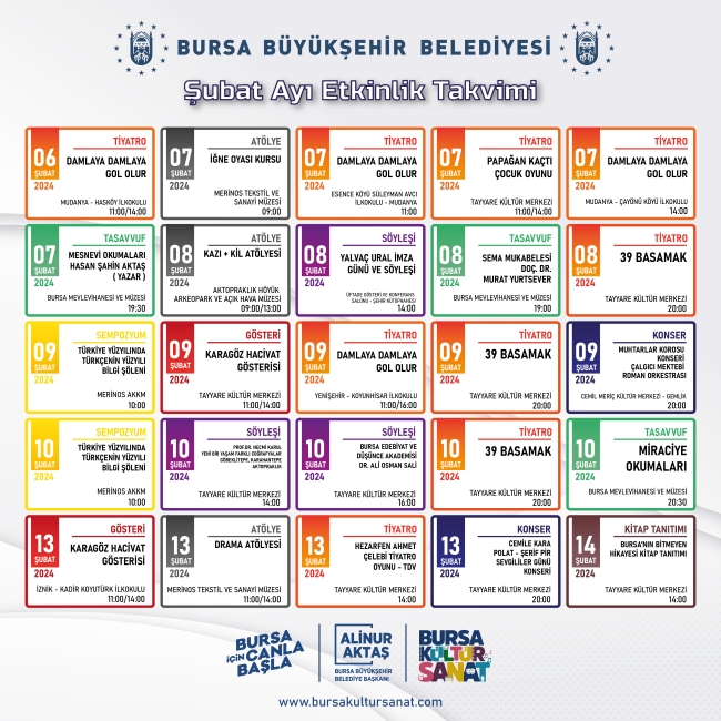 Bursa'da Şubat ayı dolu dolu geçecek!