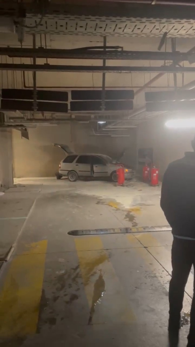 Bursa'da otoparkta korkulu anlar!