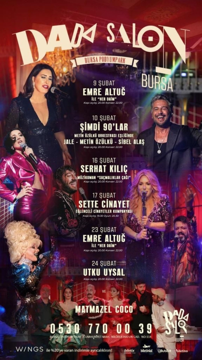 Şubat’ta Dada Salon Kabarett çok eğlenceli