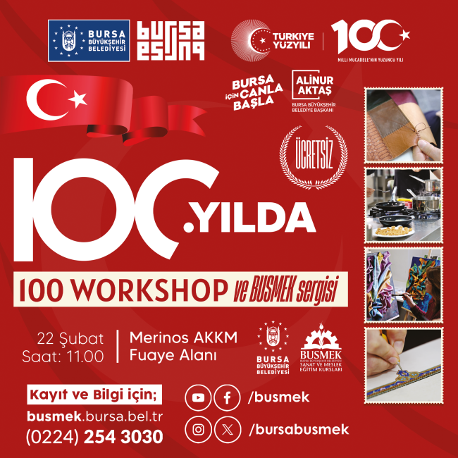 Bursa'da "100 Workshop ve BUSMEK Sergisi" düzenlenecek