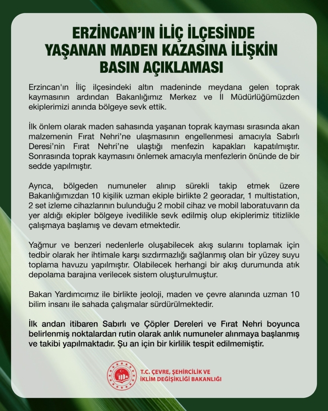 Bakanlık açıkladı! Fırat Nehri'ne ulaşmadı ama...