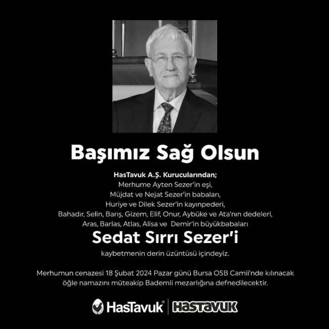 Bursalı iş insanı Sedat Sırrı Sezer hayatını kaybetti