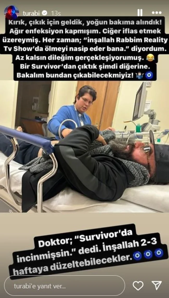 Turabi Çamkıran yoğun bakıma alındığını duyurdu