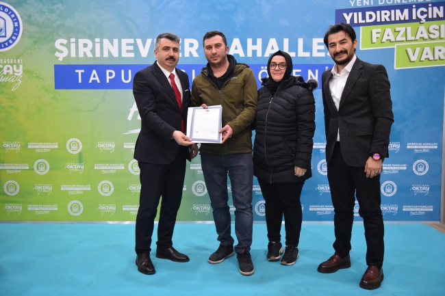 Yıldırım'da imar parseli tapular dağıtıldı