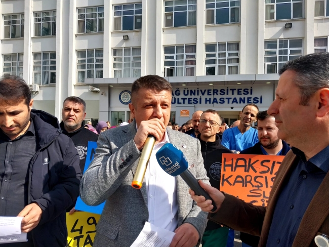 Uludağ Üniversitesi sağlık çalışanlarından zam talebi