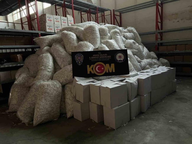 Adana'da kaçak makaron operasyonu