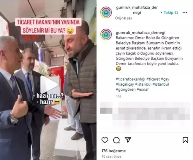 Bakan Bolat'a kaçak çay ikramı