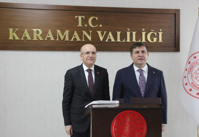 Bakan Şimşek Karaman'da "İş Dünyası Toplantısı"na katıldı