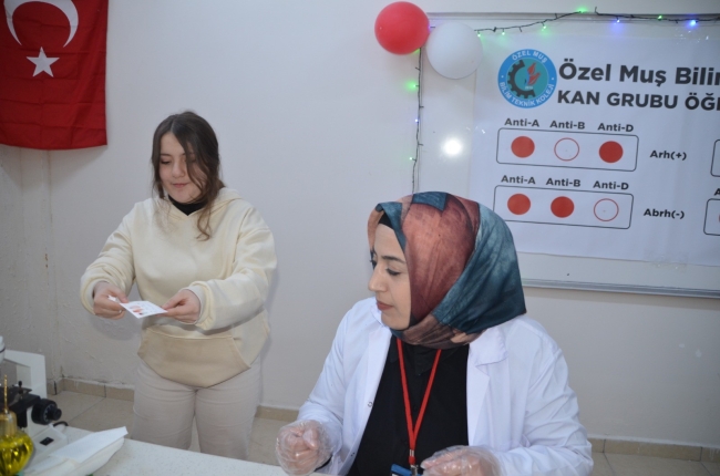 Muş'ta kimya öğretmeni yaptığı çalışmayla 3 saniyede kan grubu öğreniliyor