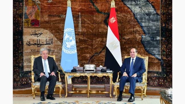 Antonio Guterres, Mısır Cumhurbaşkanı Sisi ile görüştü