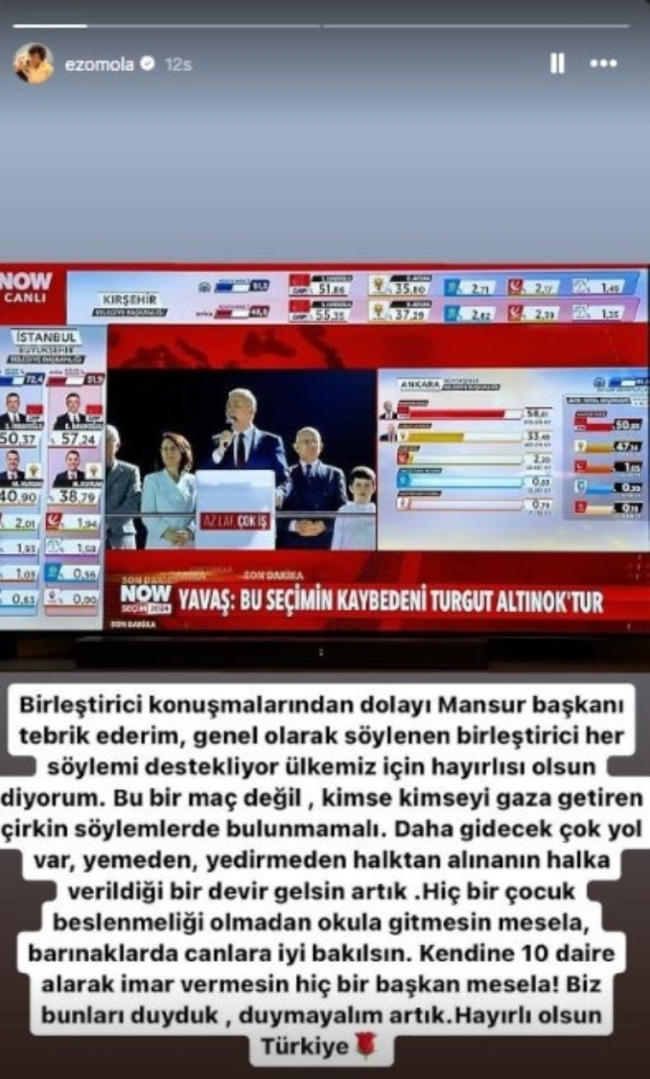 Ezgi Mola'dan 'Turgut Altınok' göndermesi