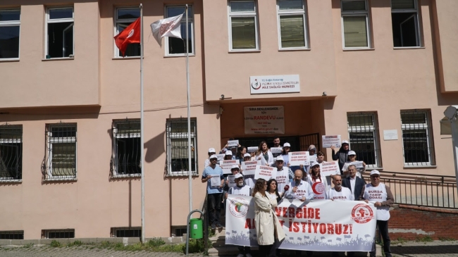 Bursa’daki sağlık çalışanları vergide adalet istiyor