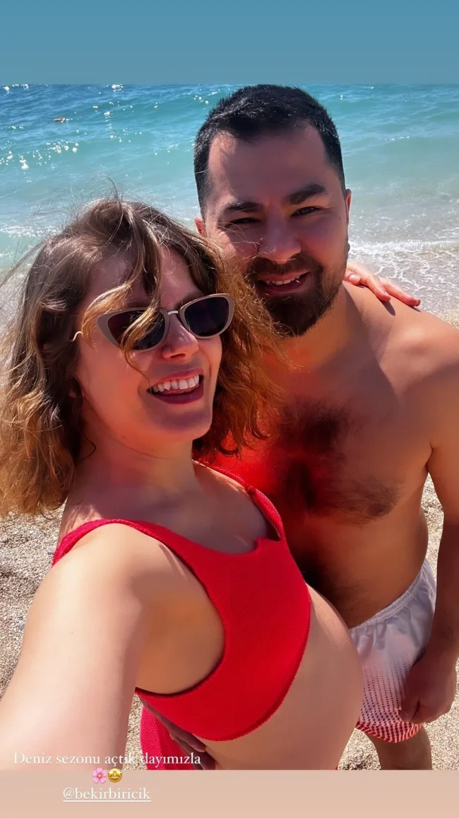 Burcu Biricik deniz sezonunu açtı