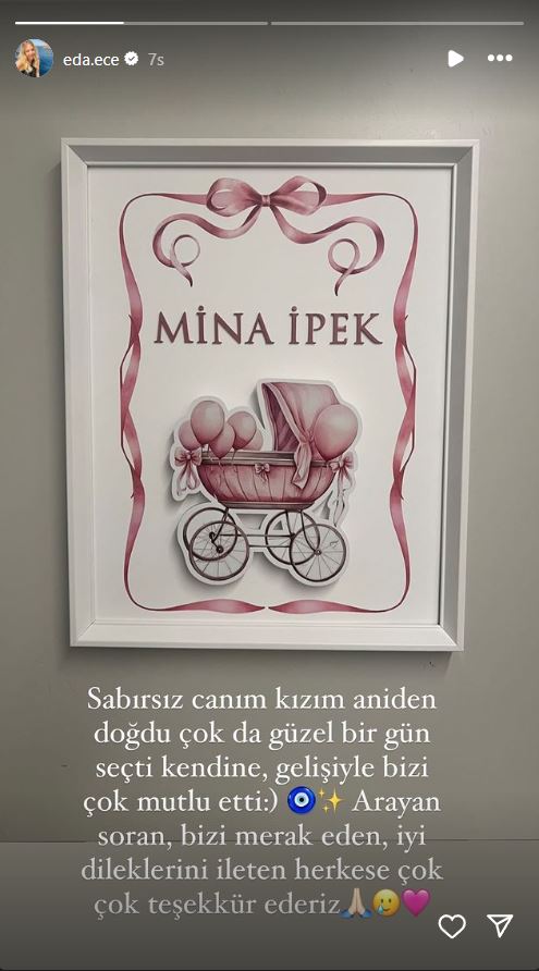 Eda Ece’den ilk paylaşım!