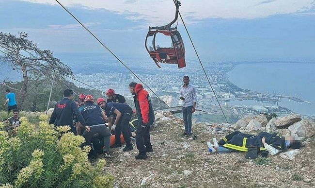 Faciadan dönülen teleferik alanında sessizlik hakim