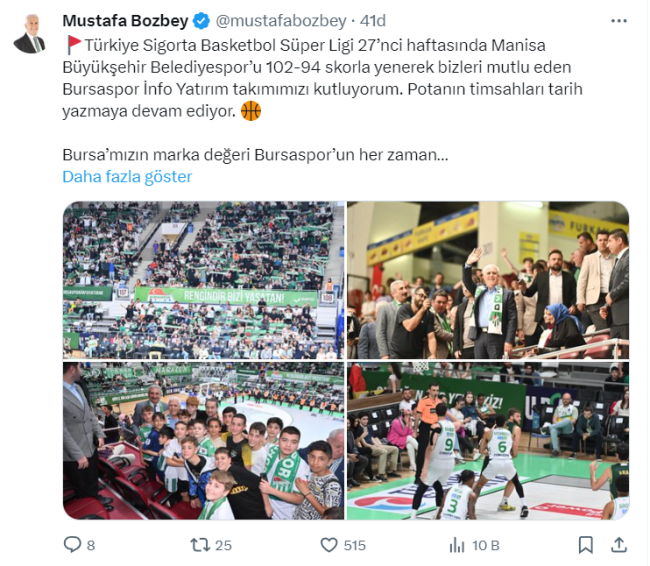 Başkan Bozbey: Potanın timsahları tarih yazmaya devam ediyor