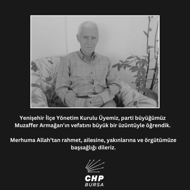 CHP Bursa acı haberi duyurdu!