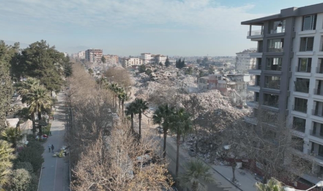 Depremin 11'inci günü: Hatay'daki son durum havadan görüntüledi