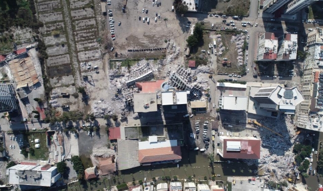 İskenderun’da tahribat havadan görüntülendi