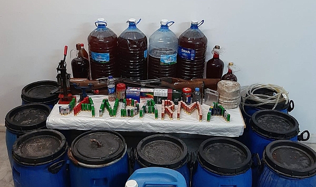 700 litre el yapımı alkol ele geçirildi