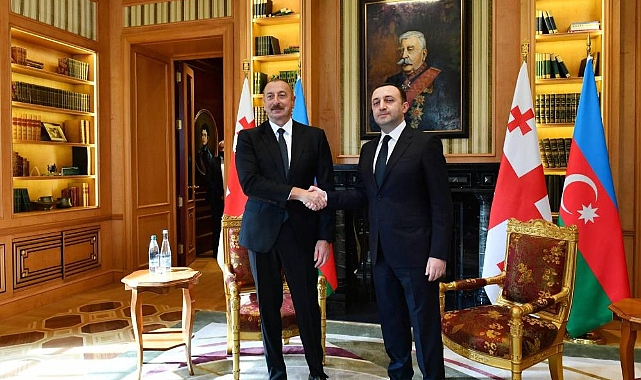 Aliyev, Gürcistan Başbakanı Garibaşvili ile görüştü
