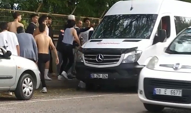 Amatör lig maçı sonrası taraftarlar birbirine girdi