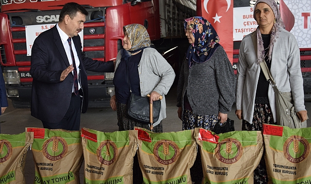 Burdur'da çiftçilere buğday tohumu desteği