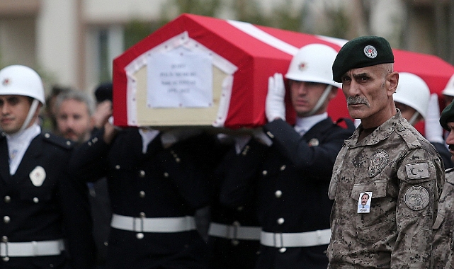 Bursa'da şehit polis için son görev