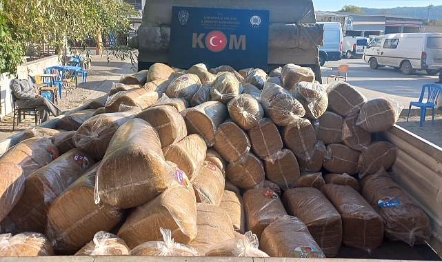 Çan’da 998 kilo tütün ele geçirildi