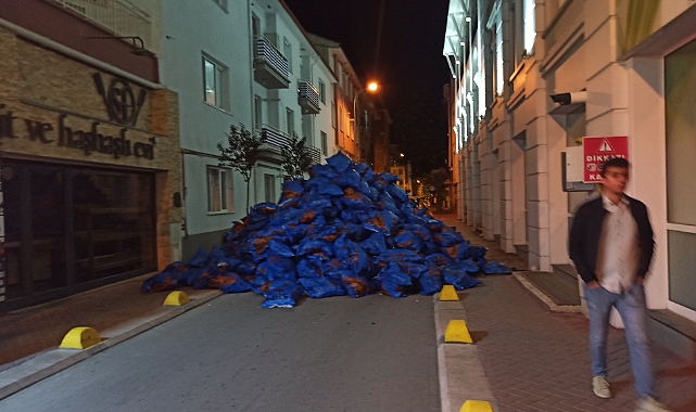 Eskişehir'de tonlarca kömür sokağı kapadı