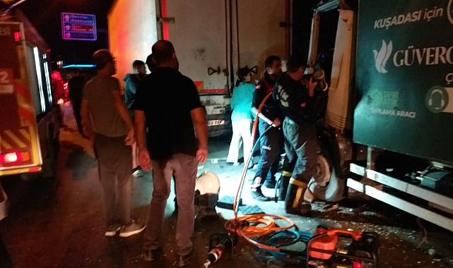 Freni boşalan kamyon tırla çarpıştı: 1'i ağır 2 yaralı